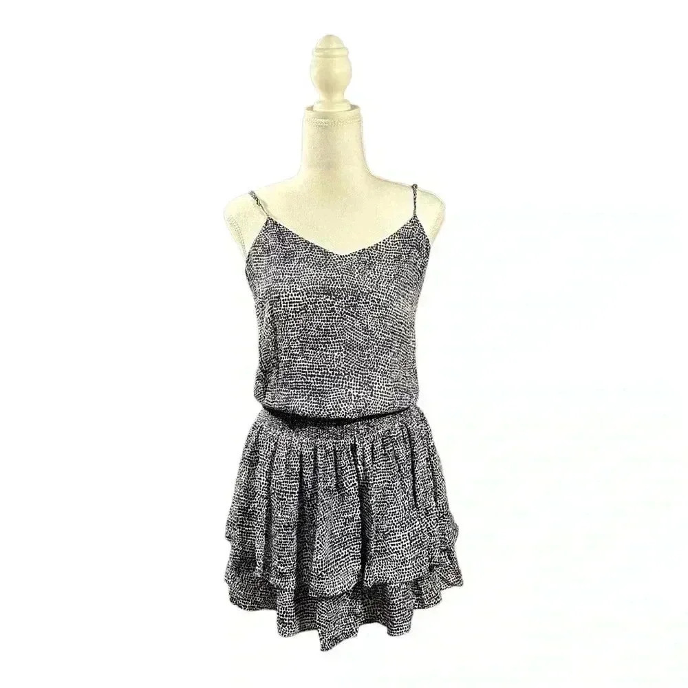 Derek Lam 10 Crosby 100% Silk Tiered Skirt Mini Dress Size 6